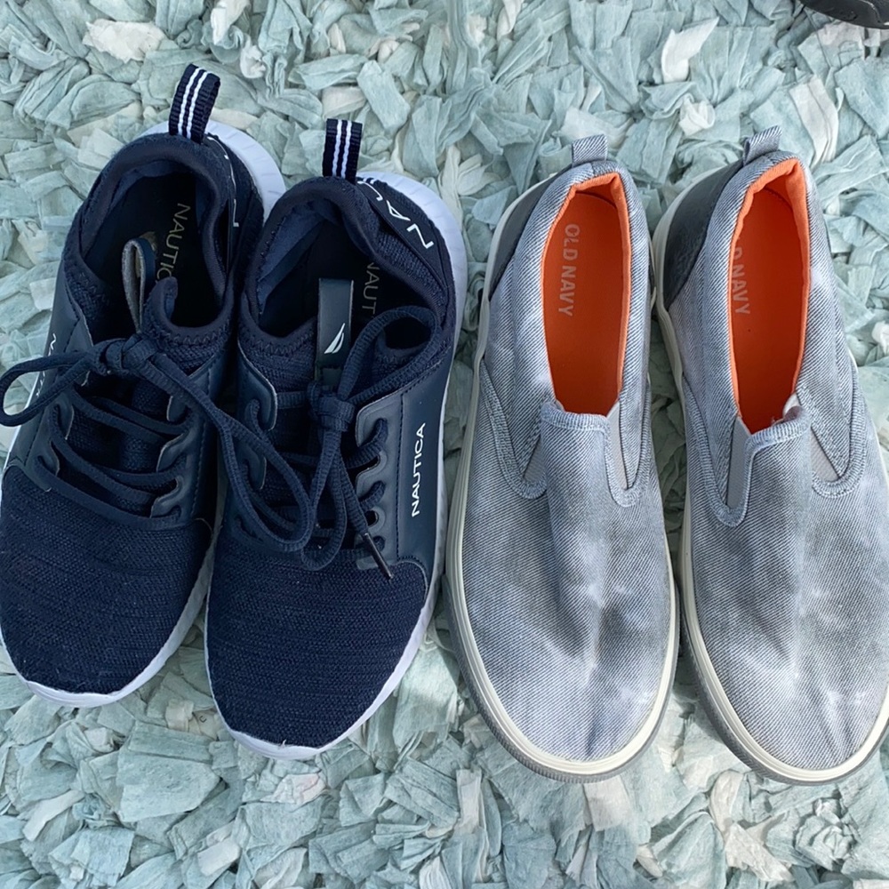 2 pairs of Boys shoes- Aadidas and Old Navy